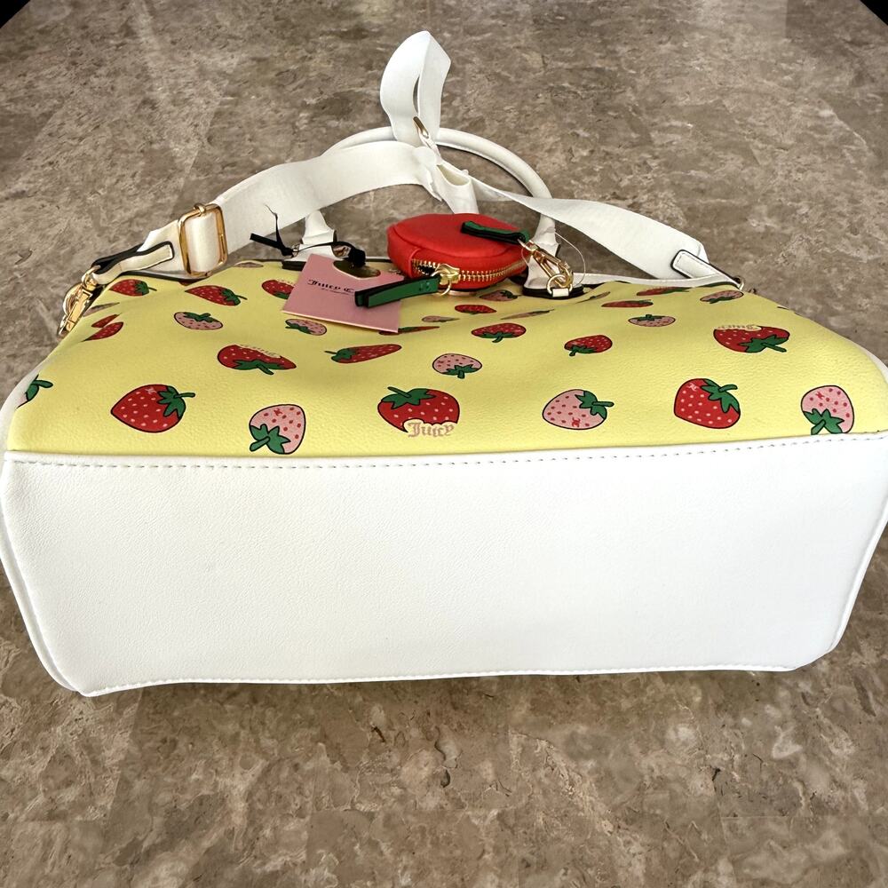 Juicy Couture Sweet N Juicy FR Tote Strawberry Yellow - Picture 6 of 10